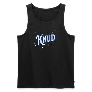 Knud Namen personalisiert - Männer Premium Bio Tank Top - Schwarz - Vorne - Michal (187cm)
