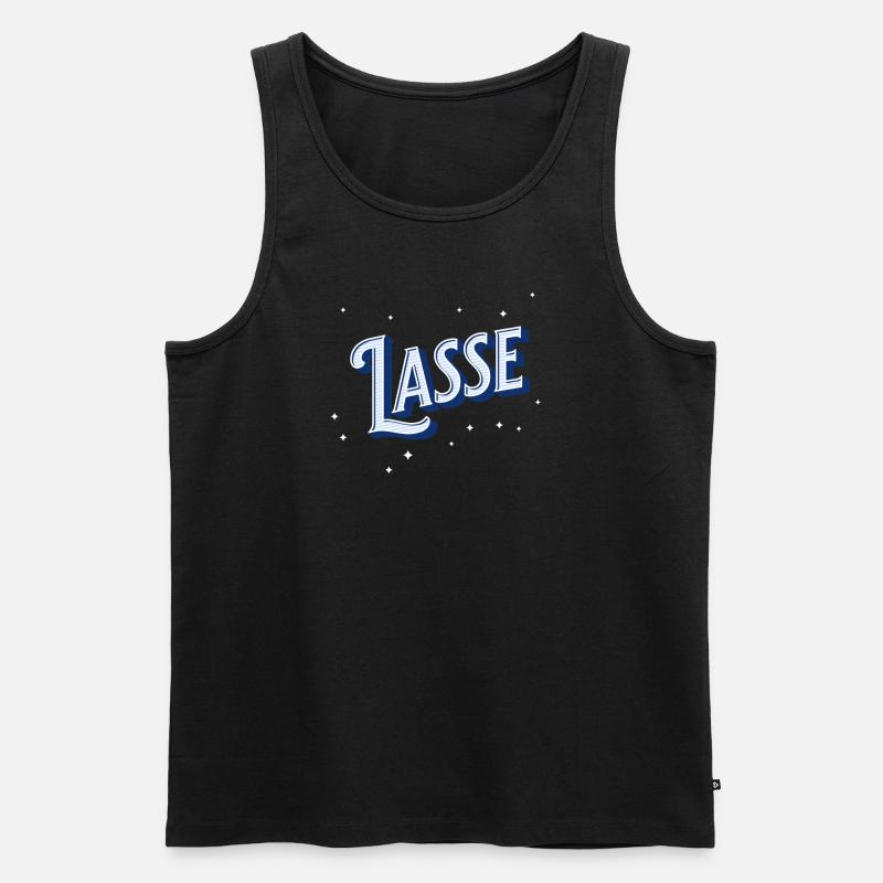 Let names personalized - Men's Premium Organic Tank Top - black