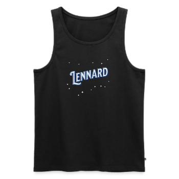 Lennard name personalized - Men's Premium Organic Tank Top - black - Front - Michal (187cm)