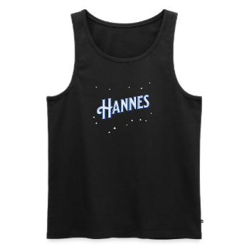 Hannes Namen personalisiert - Männer Premium Bio Tank Top - Schwarz - Vorne - AI Model Male 178 light (178cm)