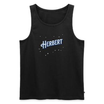 Herbert Namen personalisiert - Männer Premium Bio Tank Top - Schwarz - Vorne - AI Model Male 178 light (178cm)