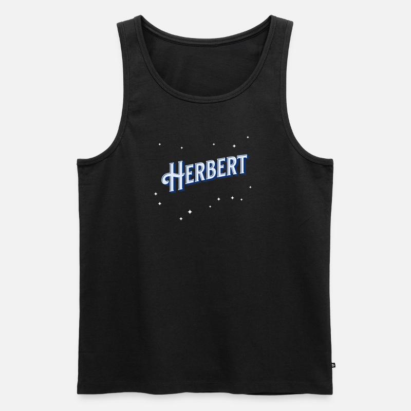 Herbert name personalized - Men's Premium Organic Tank Top - black