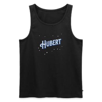 Hubert name personalized - Men's Premium Organic Tank Top - black - Front - AI Model Male 178 light (178cm)