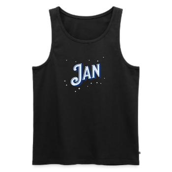 Jan name personalized - Men's Premium Organic Tank Top - black - Front - AI Model Male 178 light (178cm)