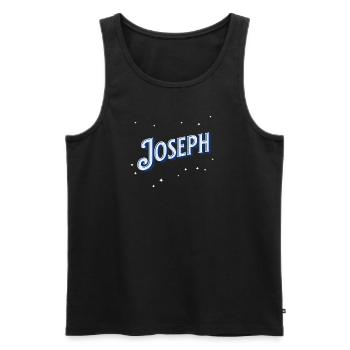 Joseph's name personalized - Men's Premium Organic Tank Top - black - Front - AI Model Male 178 light (178cm)