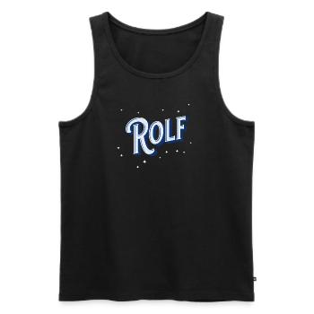 Rolf Namen personalisiert - Männer Premium Bio Tank Top - Schwarz - Vorne - AI Model Male 178 light (178cm)