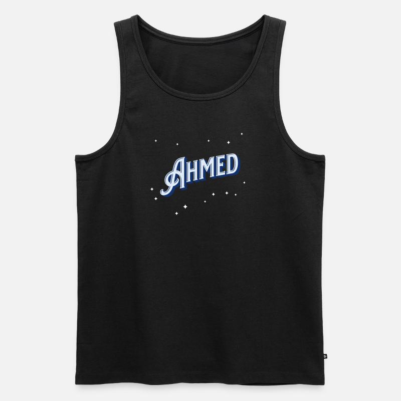 Ahmed name personalized - Men's Premium Organic Tank Top - black
