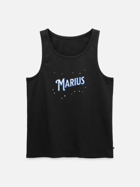 Marius' name personalized - Men's Premium Organic Tank Top - black