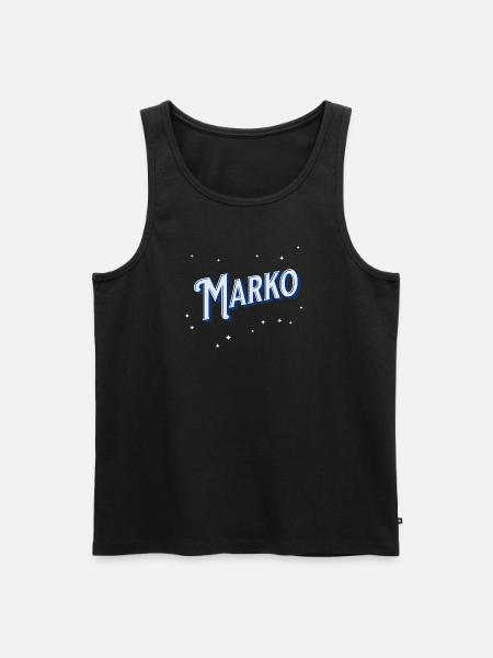 Marko name personalized - Men's Premium Organic Tank Top - black