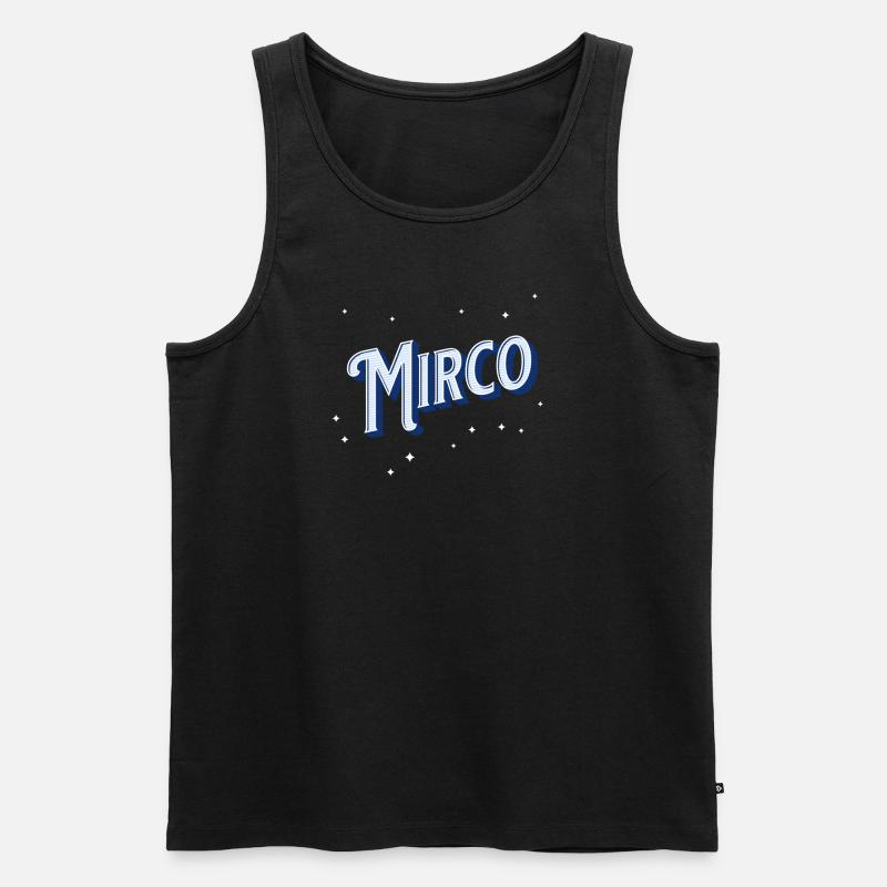 Mirco name personalized - Men's Premium Organic Tank Top - black