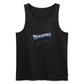 Muhammad's name personalized - Men's Premium Organic Tank Top - black - Front - AI Model Male 178 light (178cm)