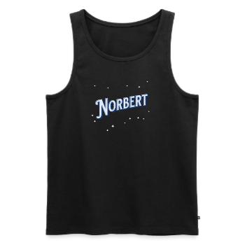 Norbert Namen personalized - Men's Premium Organic Tank Top - black - Front - Michal (187cm)