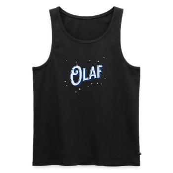 Olaf Namen personalisiert - Männer Premium Bio Tank Top - Schwarz - Vorne - Michal (187cm)