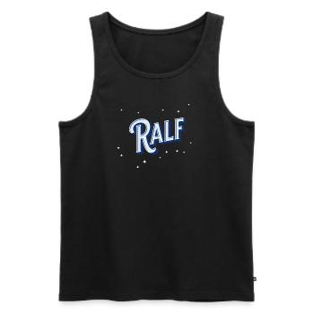 Ralf Namen personalisiert - Männer Premium Bio Tank Top - Schwarz - Vorne - Michal (187cm)