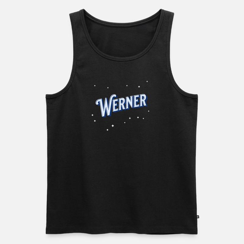 Nom Werner personnalisé - Débardeur bio Premium Homme - noir