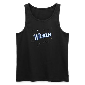 Wilhelm Namen personalisiert - Männer Premium Bio Tank Top - Schwarz - Vorne - AI Model Male 178 light (178cm)