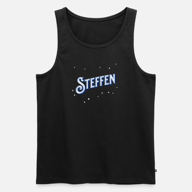 Steffen name personalized - Men's Premium Organic Tank Top - black