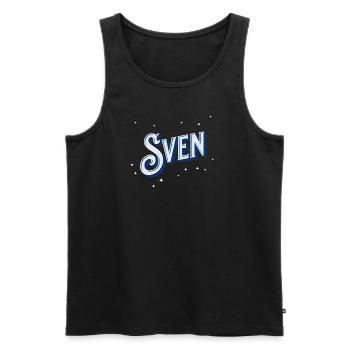 Sven Namen personalisiert - Männer Premium Bio Tank Top - Schwarz - Vorne - AI Model Male 178 light (178cm)