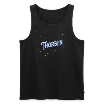 Le nom de Thorben personnalisé - Débardeur bio Premium Homme - noir - Devant - AI Model Male 178 light (178cm)
