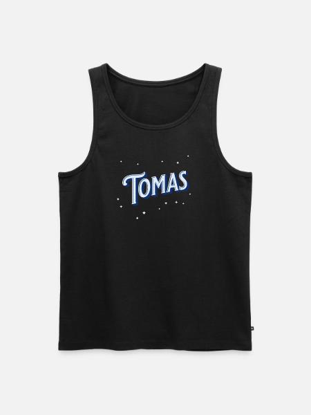 Toma's name personalized - Men's Premium Organic Tank Top - black
