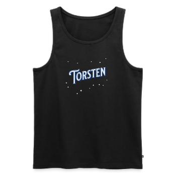 Torsten Namen personalisiert - Männer Premium Bio Tank Top - Schwarz - Vorne - Michal (187cm)
