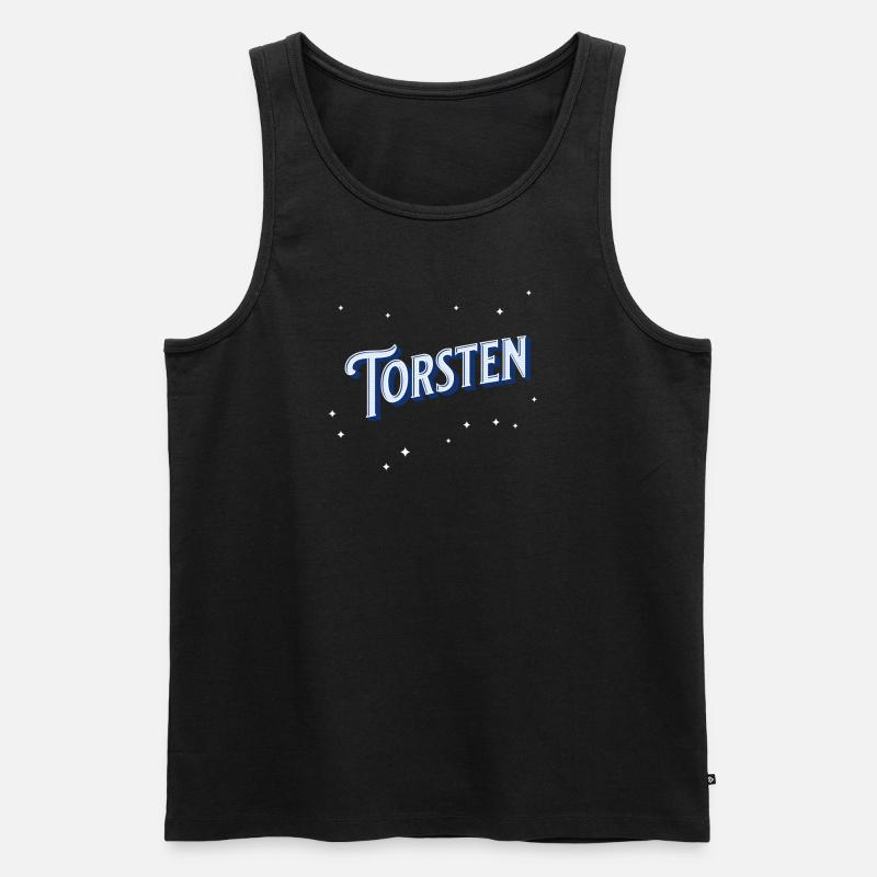 Torsten name personalized - Men's Premium Organic Tank Top - black