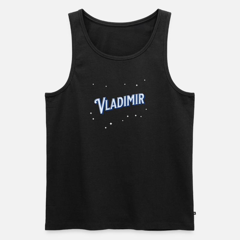Vladimir name personalized - Men's Premium Organic Tank Top - black