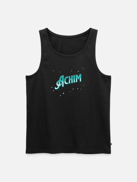 Achim's name personalized - Men's Premium Organic Tank Top - black