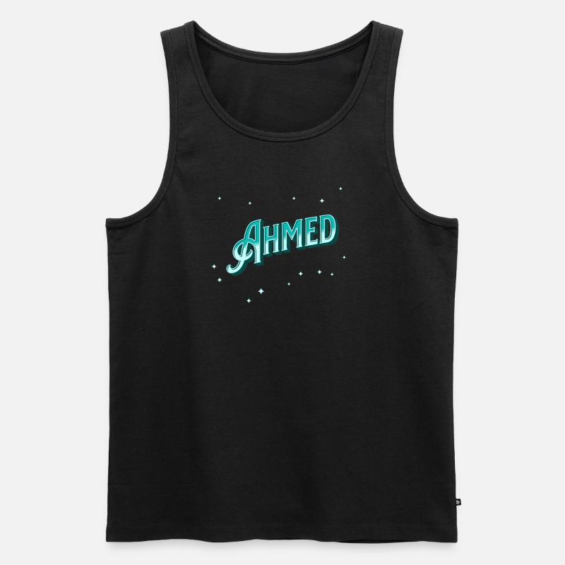 Ahmed name personalized - Men's Premium Organic Tank Top - black