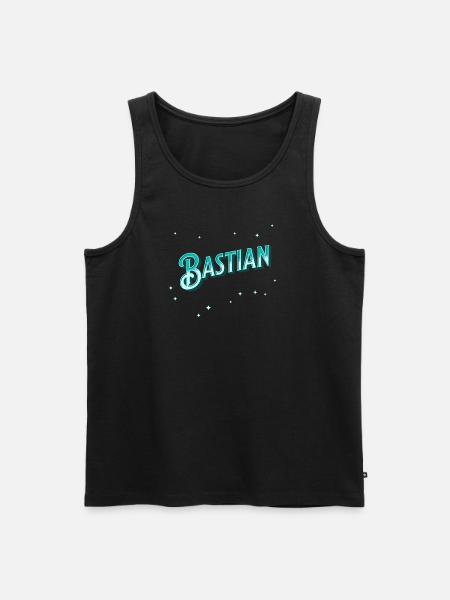 Bastian's name personalized - Men's Premium Organic Tank Top - black