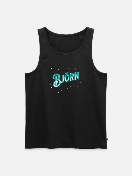 Björn name personalized - Men's Premium Organic Tank Top - black