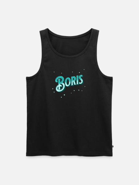 Boris' name personalized - Men's Premium Organic Tank Top - black