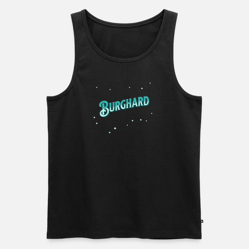 Burghard name personalized - Men's Premium Organic Tank Top - black