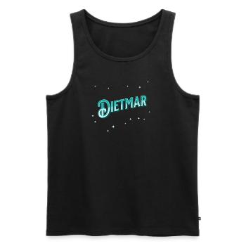 Dietmar Namen personalisiert - Männer Premium Bio Tank Top - Schwarz - Vorne - AI Model Male 178 light (178cm)