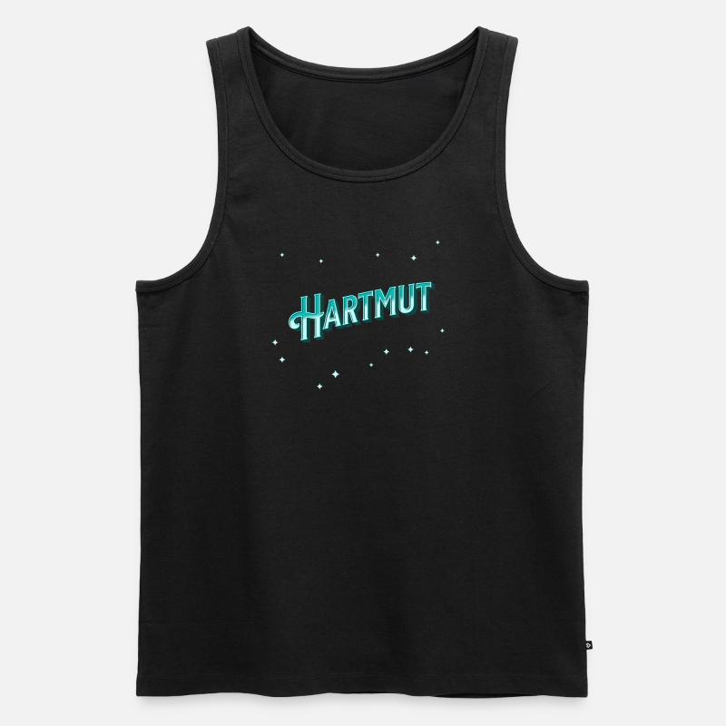 Hartmut Namen personalisiert - Männer Premium Bio Tank Top - Schwarz