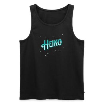 Heiko Namen personalisiert - Männer Premium Bio Tank Top - Schwarz - Vorne - Michal (187cm)
