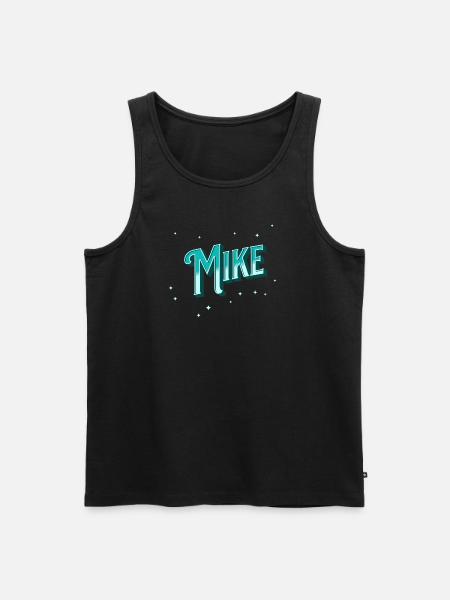 Mike Namen personalisiert - Männer Premium Bio Tank Top - Schwarz