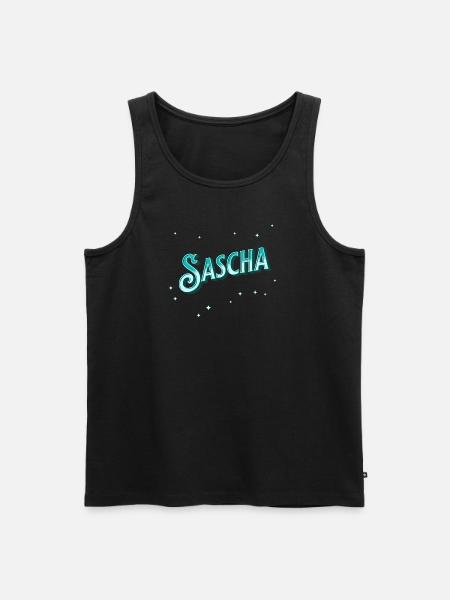 Sascha name personalized - Men's Premium Organic Tank Top - black