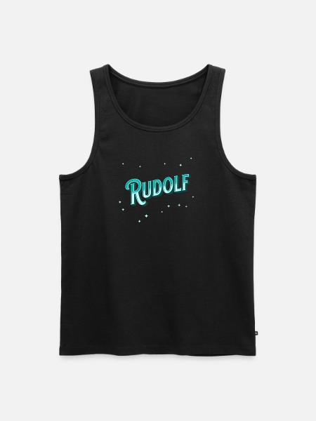 Rudolf name personalized - Men's Premium Organic Tank Top - black