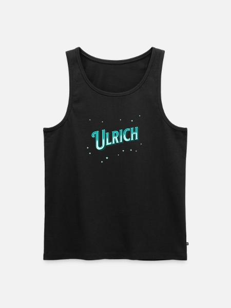 Ulrich's name personalized - Men's Premium Organic Tank Top - black