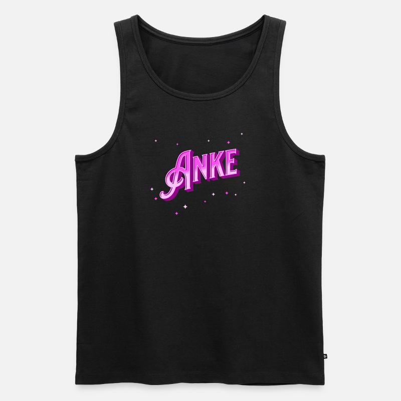 Anke Namen personalisiert - Männer Premium Bio Tank Top - Schwarz