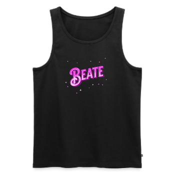 Beate Namen personalisiert - Männer Premium Bio Tank Top - Schwarz - Vorne - AI Model Male 178 light (178cm)