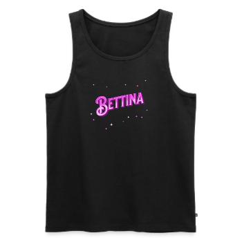 Bettina Namen personalisiert - Männer Premium Bio Tank Top - Schwarz - Vorne - Michal (187cm)