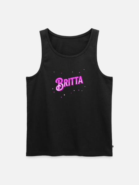 Britta name personalized - Men's Premium Organic Tank Top - black