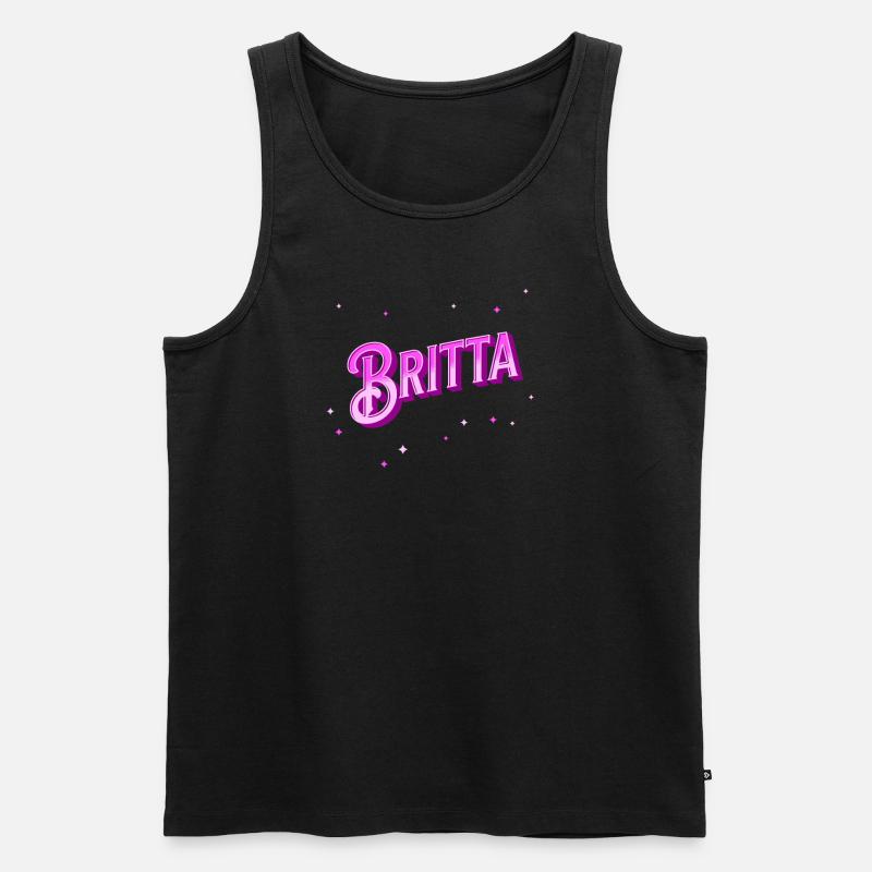 Britta name personalized - Men's Premium Organic Tank Top - black
