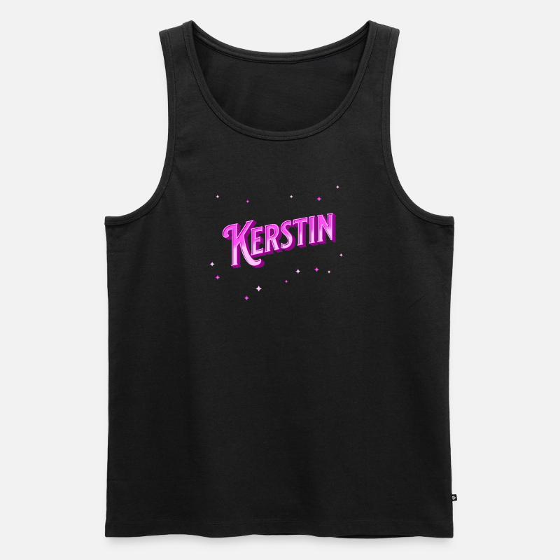 Kerstin's name personalized - Men's Premium Organic Tank Top - black