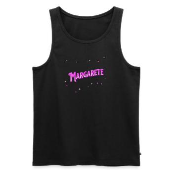 Le nom de Margarete personnalisé - Débardeur bio Premium Homme - noir - Devant - Michal (187cm)