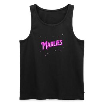 Le prénom de Marlie personnalisé - Débardeur bio Premium Homme - noir - Devant - Michal (187cm)