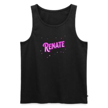 Renate Namen personalisiert - Männer Premium Bio Tank Top - Schwarz - Vorne - Michal (187cm)
