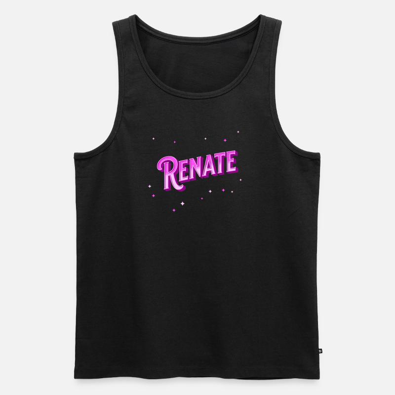 Renate name personalized - Men's Premium Organic Tank Top - black